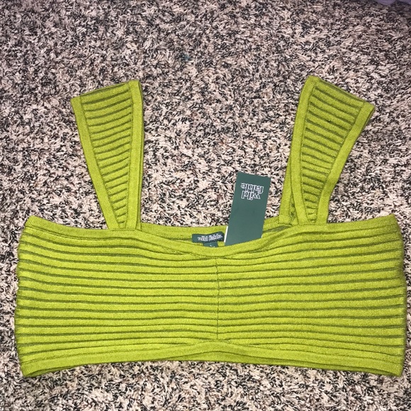 🆕Wild Fable Green Ribbed Crop Top Various Sizes | NWT - Picture 1 of 5